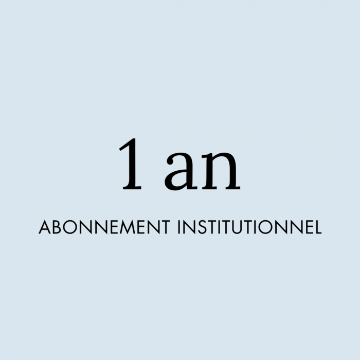 Institutionnel – 1 an