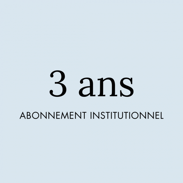 Institutionnel – 3 ans